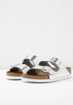 Birkenstock Arizona Nl Sfb Narrow - Mules - Metallic Silver -Birkenstock 024d06afb74947709ad6da9f6224a6f7