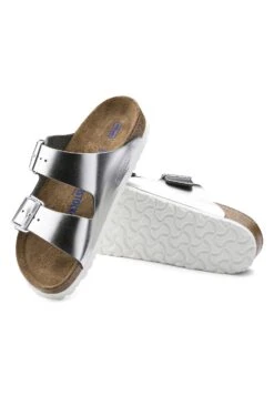 Birkenstock Arizona Nl Sfb Regular - Chaussons - Silver -Birkenstock 3e0ed4332c35440fb8735f624d774e53