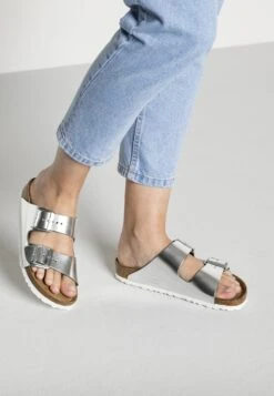 Birkenstock Arizona Nl Sfb Regular - Chaussons - Silver