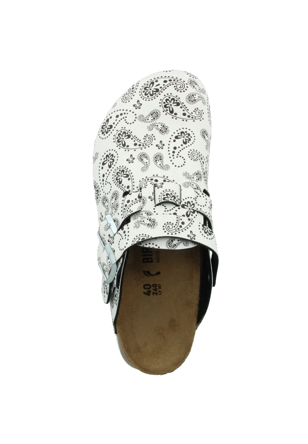 Birkenstock Mules - Paisley Black-White 2 Birkenstock Mules - Paisley Black-White – Image 2