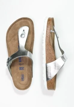 Birkenstock Gizeh Nl Sfb Regular - Tongs - Metallic Silver -Birkenstock 609640f895804df788f0660167fd7b4f