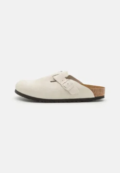 Birkenstock Boston - Chaussons - Antique White