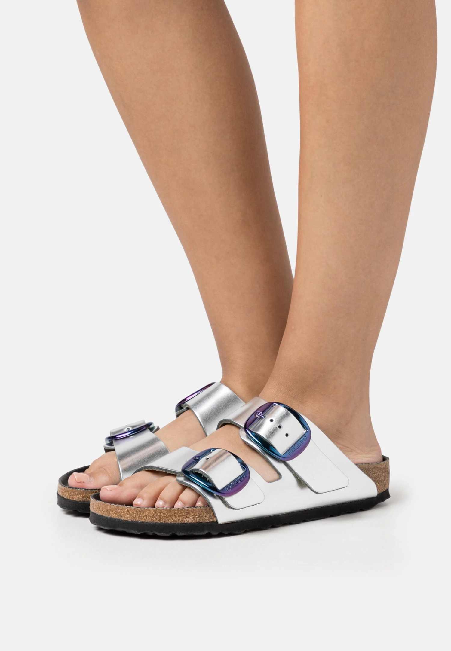 Birkenstock Arizona Lena - Chaussons - Iridescent Silver 1 Birkenstock Arizona Lena - Chaussons - Iridescent Silver