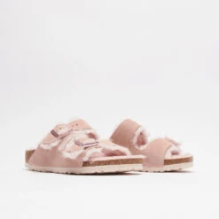 Birkenstock -Birkenstock Birkenstock Arizona Shearling Suede Leather Light Rose 2