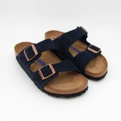Birkenstock -Birkenstock Birkenstock Sandales Arizona SFB Suede Leather Navy women 02