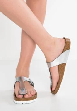 Birkenstock Gizeh Nl Sfb Regular - Tongs - Metallic Silver