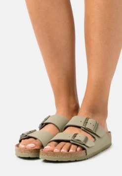 Birkenstock Arizona Earthy Vegan - Chaussons - Khaki