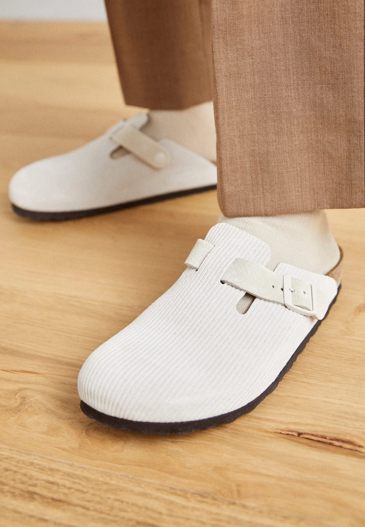Birkenstock Boston - Chaussons - Antique White 2 Birkenstock Boston - Chaussons - Antique White – Image 2