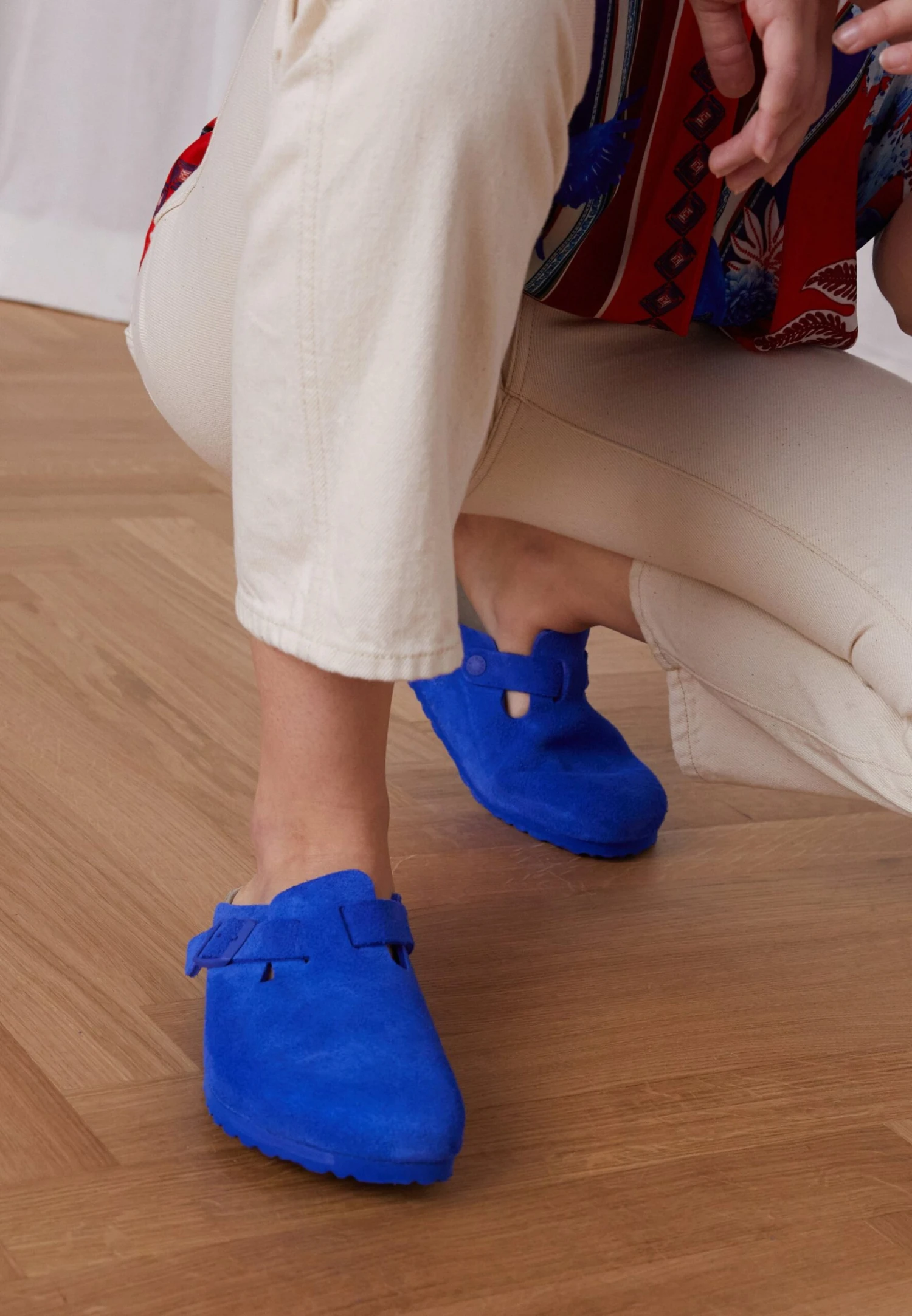 Birkenstock Boston Vl Narrow - Chaussons - Ultra Blue 2 Birkenstock Boston Vl Narrow - Chaussons - Ultra Blue – Image 2