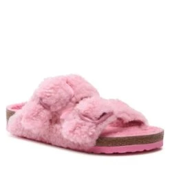 Mules / Sandales De Bain Birkenstock Arizona Big Buckle Teddy Rivet Logo 1024944 Candy Pink