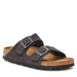 Mules / Sandales De Bain Birkenstock Arizona Bs 552323 Velvet Grey